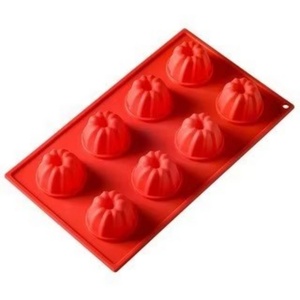Durable 8-Cavity <b>Silicone</b> Muffin Pan Cupcake Pans Non-stick <b>Baking</b> Pan Cake Mold Tray for <b>Baking</b> - Product Image 2