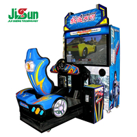 Simulateur de conduite de course de 47 pouces à monnayeur pour parc d'attractions, machine de jeu de course 480W pour divertissement