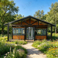 Villa modulaire préfabriquée FLKT à haute capacité de charge avec structure en acier galvanisé, maison conteneur extensible de 20 pieds et 40 pieds, hôtel ignifuge
