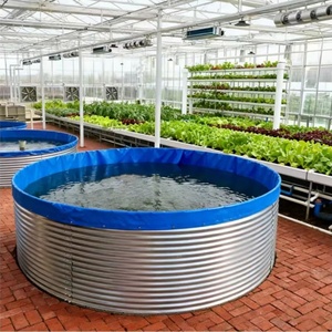 Réservoir rond en acier galvanisé à chaud pour système symbiotique d'<span class=keywords><strong>aquaculture</strong></span>, équipement d'élevage de crevettes en <span class=keywords><strong>intérieur</strong></span>, certifié CE - Product Image 5