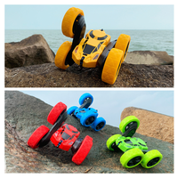 Threeking RC Stunt Cars Voiture télécommandée avec lumières Conduite double face 360 degrés Tumbles Voiture rotative Jouet Cadeaux Cadeaux