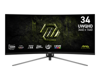 Moniteur de jeu incurvé MAG 345CQRF E20 1000R 3440x1440, fréquence de rafraîchissement de 200 Hz, 0,5 ms, compatible HDR, avec support ergonomique pour PC de jeu