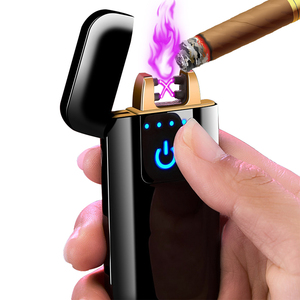 Classic Fingerprint Sensor Double Arc <strong>USB</strong> Rechargeable Flameless Electric <strong>Cigarette</strong> <strong>Lighter</strong> for Giveaways - Product Image 1