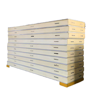 Tấm Bánh Sandwich Polyurethane PU Chống Cháy B2 Giá Thấp 120Mm Chất Lượng Tốt Phòng Lạnh Dạng Mô-đun Cho Thực Phẩm Đông Lạnh Hải Sản - Product Image 1