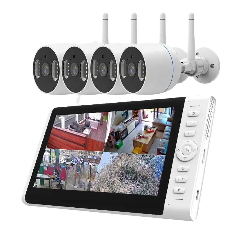 7 inç monitör kablosuz güvenlik kamera sistemi ev iş CCTV gözetim 1080P NVR kiti