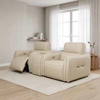 Komplettes Wohnzimmer-Set mit 2 Relaxsessel-Sofas