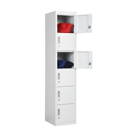 Casier de gym en acier de qualité supérieure, casier métallique avec portes battantes, armoire de rangement en métal pour vêtements, pour le bureau et la maison