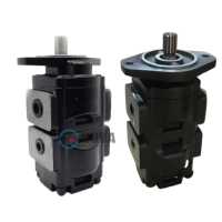 Pompa gear Pump kembar 37/33 CCR pompa Pilot Backhoe ekskavator 332-F9031