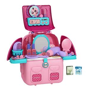 Mochila de juguete de plástico transformable 4 en 1 para niñas, con música y luces, juego de simulación de casa, juego de rol DIY, juego de disfraces, regalo de cumpleaños - Product Image 1