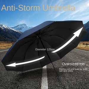Ô dù du lịch gấp gọn cỡ lớn, chống gió mạnh, dành cho gia đình, ô dù chống mưa bão 3 lớp dành cho nam - Product Image 5