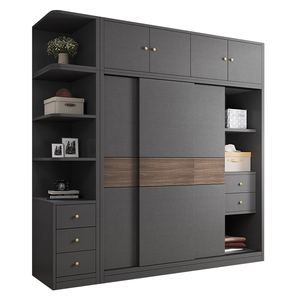cupbord Sliding Door Wardrobe Simple Modern Panel Wardrobe Storage Cabinet