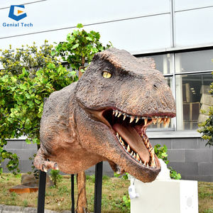 SGD10 tête de dinosaure t-rex murale Silicone <span class=keywords><strong>Dinosau</strong></span> t-rex modèle animatronique pour la décoration de centre commercial - Product Image 2