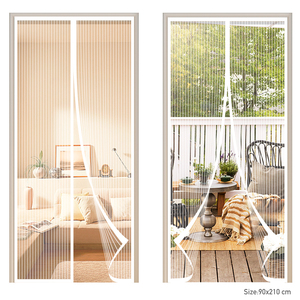 <b>Door</b> Auto-Close <b>Magnetic</b> 20 Mesh Polyester Pet Friendly Insect Proof Entryway Indoor Decor Modern Design Rectangle Shape 210cm - Product Image 1