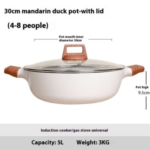 หม้อหุงต้มอเนกประสงค์ ขนาดใหญ่ ทำจากหินทางการแพทย์ ลายเป็ดแมนดาริน ไม่ติดกระทะ ใช้ได้กับเตาแม่เหล็กไฟฟ้า เตาแก๊ส ใช้ทำซุป ชาบู-ชาบู สำหรับใช้ในครัวเรือน - Product Image 6