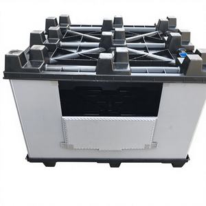 Conteneur de palette polymère pliable robuste de 1200*800 mm, avec couvercle, pour le transport et le stockage de pièces automobiles - Product Image 3