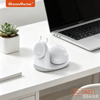 DREAMKACHER SC-DA02 15W PD 2.0 USB-C Lampe de nuit magnétique 2-en-1 Chargeur de téléphone portable avec support de voiture de 1m