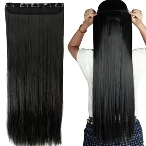 ต่อผมแบบคลิปหนีบ 100% ผมแท้บราซิลแบบชิ้นเดียว ผมตรงธรรมชาติ เกรด Remy  แบบไร้รอยต่อ มองไม่เห็นรอยต่อ ต่อผมแบบคลิปหนีบชิ้นเดียว - Product Image 1