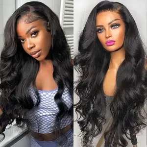 Échantillon gratuit perruque Lace Front Wig naturelle HD pre-plucked pour femmes noires, perruque Lace Frontal Wig Body Wave avec Baby Hair - Product Image 3