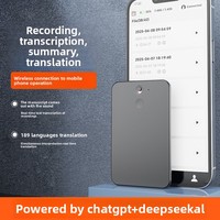 Mini Enregistreur Vocal IA avec Modèle GPT WAV A3, Double Bouton Vertical en Alliage d'Aluminium USB 3.0 pour Réunions Téléphoniques et Notes