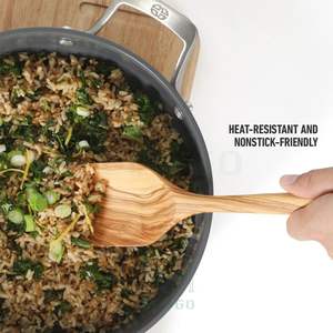 Cuchara de Cocina Ecológica de Madera de Olivo y Bambú, de Alta Calidad, Ligera, Segura para Alimentos, con Color y Logotipo Personalizables, Venta al Por Mayor, Nuevo Estilo - Product Image 6