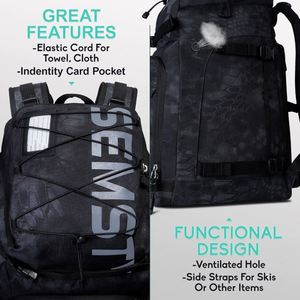 Échantillon gratuit : Sac à dos imperméable pour bottes de ski et de snowboard à roulettes, idéal pour les voyages en extérieur - Product Image 4