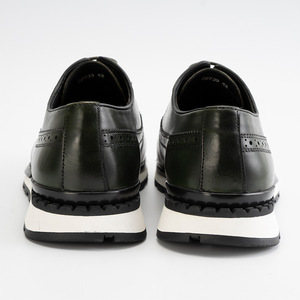 <b>Men</b> Genuine Leather Pointed Toe Oxfords Lace-up Breathable Office Career <b>Dress</b> Shoes All Seasons Rubber Outsole - Product Image 3