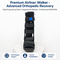 Attelle de marche gonflable Premium Comfort Tall Air – Botte gonflable doublée polaire pour une protection complète de la tibia et de la cheville