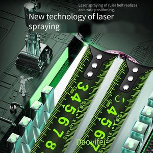 Cinta Métrica <span class=keywords><strong>de</strong></span> Acero <span class=keywords><strong>Fluorescente</strong></span> Negra y Dorada <span class=keywords><strong>de</strong></span> 5m, Cinta Métrica Reforzada <span class=keywords><strong>de</strong></span> 10m <span class=keywords><strong>de</strong></span> Acero Inoxidable <span class=keywords><strong>de</strong></span> Alta Precisión Resistente al Desgaste - Product Image 5