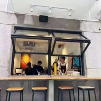 Ventanas Plegables de Aluminio Personalizadas de Fábrica Profesional para Gazebo de Jardín, Ventanas Bi-Plegables de Doble Acristalamiento