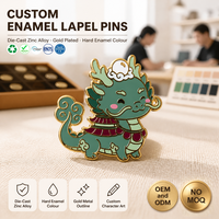 Broche personnalisée en émail plaqué or en alliage de zinc, badge métallique anime pour souvenir IP, cadeau artistique et décoration de collection