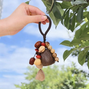 Wholesale Handcrafted Mixed Fruit Shell Pendant Vintage Natural Car Bag Hanging Decor Souvenir - Product Image 5