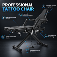 Fauteuil de tatouage électrique hydraulique réglable, pliable et portable, lit de tatouage, lit pour extensions de cils, lit d'esthétique, table de massage, mobilier