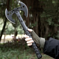 Camp Shovel Hache Scie Hache tactique multifonctionnelle Hache de survie à double lame du diable