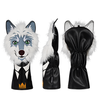 Housse de tête de club de golf en forme de tête d'animal, logo personnalisé, accessoires de golf en stock, vente en gros, housses de tête de golf uniques