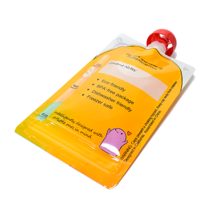 Mid-White DIY Kids Baby Food Spout Squeeze Pouch Plain No Print Draw pour Lait Gelée Chewing-gum Conserves Alimentaires - Product Image 5