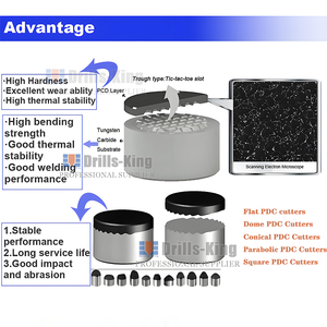 Fabricante Pdc Cutters 1304 Half Round Para Rock Drill Bits Em Stock Com Entrega Rápida - Product Image 6