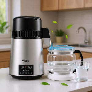 Destilador de agua Vevor de 4L de acero inoxidable con doble temperatura y equipo de destilación automático para extractos botánicos - Product Image 2