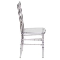 Chaise de restaurant commerciale moderne empilable en résine transparente pour mariages, fêtes, restaurants, bars et événements