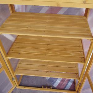 Mini Invernadero de Madera de <span class=keywords><strong>Abeto</strong></span> Chino para Jardín Exterior, Invernadero de Plástico para Patio Trasero - Product Image 6