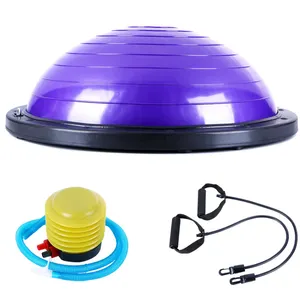 Hinese anufacturer-pelota de media bola para ejercicio de equilibrio, logo personalizado para uso doméstico, 46 cm