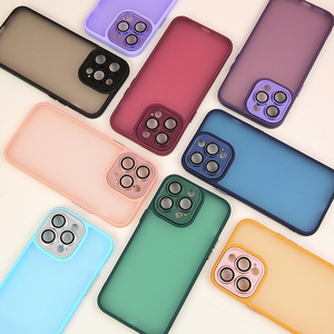 Étuis de téléphone pour tous les types de téléphone avec film protecteur d'objectif antichoc TPU PC pour iphone 15 14 Pro Max carcasas para celulares - Product Image 1