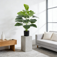 Plante artificielle Monstera naturelle pour décoration de table, feuilles de Taro printanières pour occasions spéciales et anniversaires
