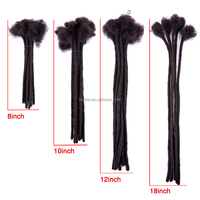 AliLeader Vente en Gros Mèches Rasta Colorées Naturelles Noires 100% Cheveux Humains Crochet 8-20 Pouces Extensions de Locks Afro Kinky