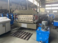 Machine de formage à froid de tôles ondulées en acier coloré PPGI à double paroi pour toitures, haute productivité, longue durée de vie