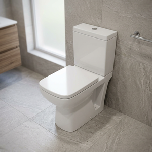 Inodoro Moderno de Cerámica de Dos Piezas, Montado en el Suelo, con Doble Descarga, Ecológico - Product Image 6
