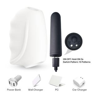 كأس استمناء ذكري أوتوماتيكي مع وظيفة الشفط والاهتزاز ومحاكاة الفم والمهبل - Product Image 3