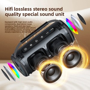 Altoparlante Portatile <span class=keywords><strong>Hifi</strong></span> Stereo con Luce LED RGB, Cassa Audio Wireless per Esterni, Viaggi e Feste, Produzione Propria - Product Image 2