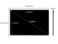 BOE NV160WUM-K42 16.0" WUXGA 1920x1200 16:9 ADS LCD Panel with In-Cell Touch OLED EDP Laptop Replacement New 99% SRGB 60Hz