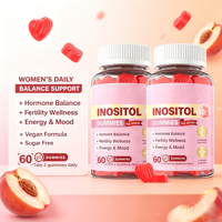 Gummies d'Inositol D-Chiro Inositol OEM sans sucre, végétaliennes, complément de fertilité Oméga 3 Vitamine D B12, catégorie Vitamines