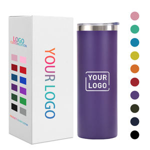 Vaso Térmico Personalizado con Logotipo, 20 oz, Recubierto en Polvo, Diseño Delgado, Doble Pared, Acero Inoxidable, Aislado, con Tapa y Pajita - Product Image 2